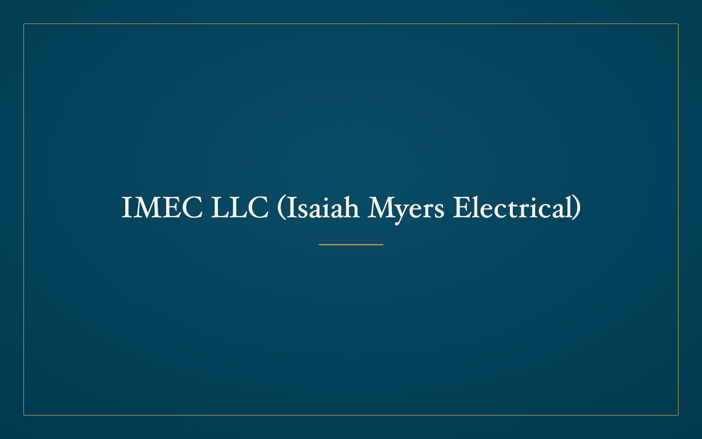 IMEC LLC (Isaiah Myers Electrical) logo