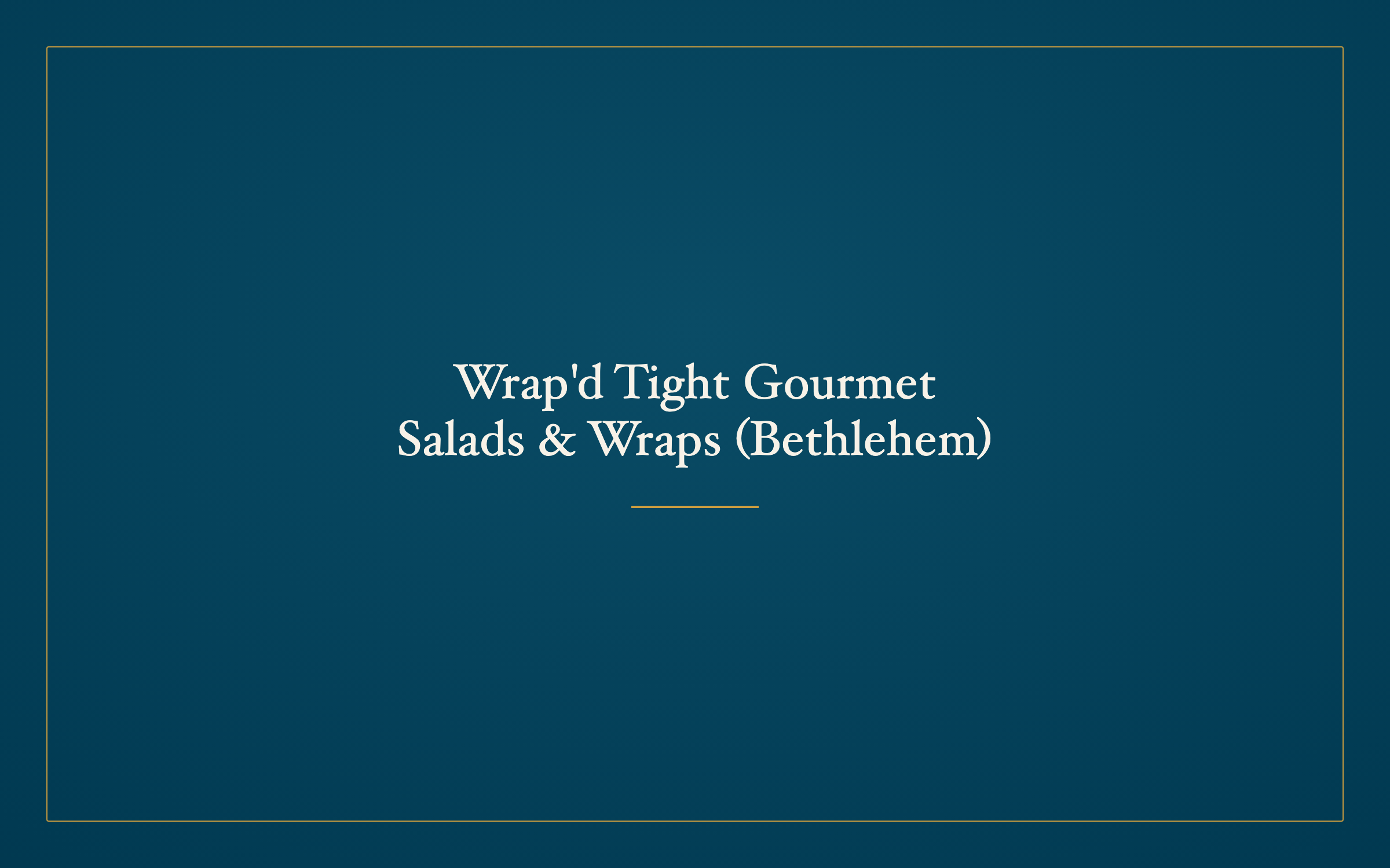 Wrap'd Tight Gourmet Salads & Wraps (Bethlehem) logo