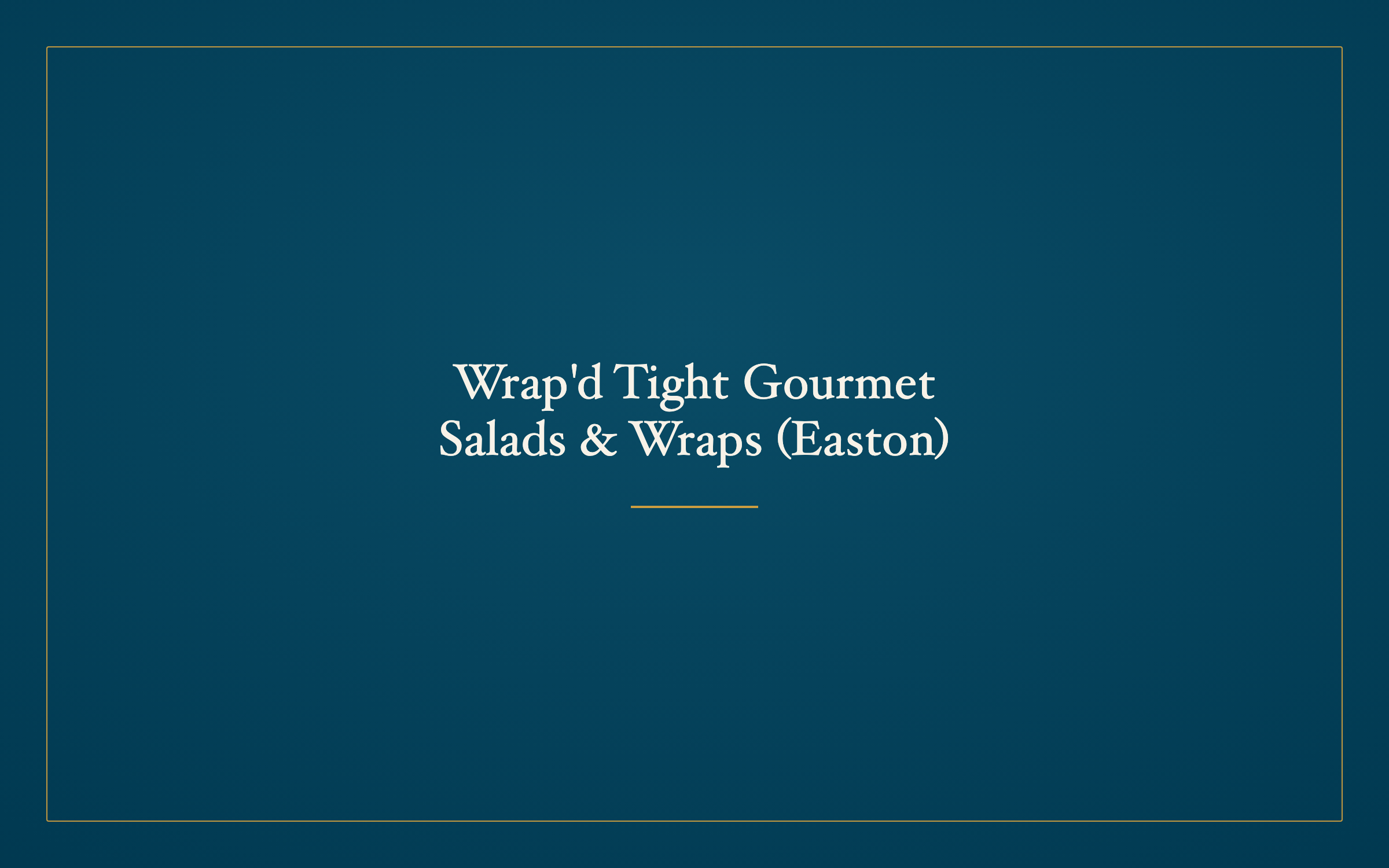 Wrap'd Tight Gourmet Salads & Wraps (Easton) logo